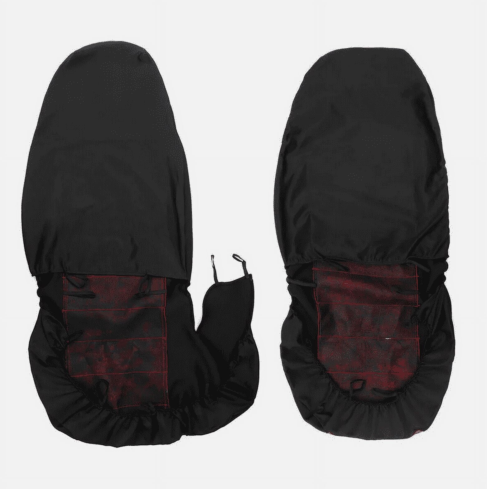 Seat Covers Cotton Center Without Console Fit for 1998 1999 2000 2001 2002 2003 Ford Ranger 60/40 Highback Truck (Black & Red)
