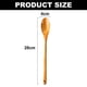 thumbnail image 2 of Cuchara de madera ergonómica esencial para la cocina con mango extralargo resistente al calor para utensilios de cocina antiadherentes, fácil de limpiar y reutilizar (2 piezas), 2 of 5