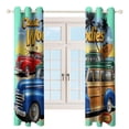 thumbnail image 4 of Classic Woodies Beach Scene 2 Panels Curtains for Bedroom Living Room Drapes Kitchen Window Curtain Home Decor, 4 of 6