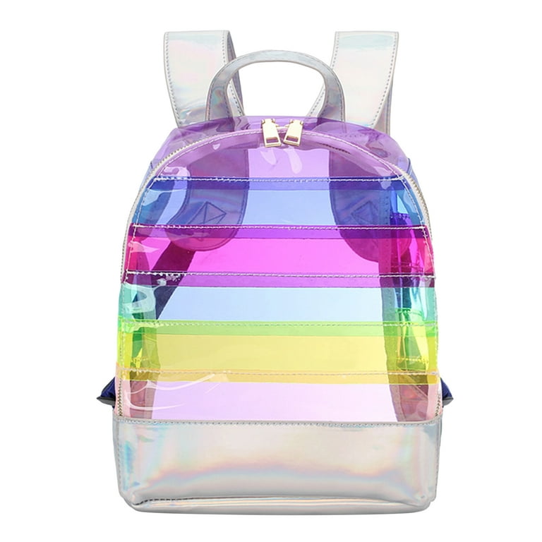 Clear iridescent backpack sale