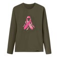 thumbnail image 4 of VKOYWKM Breast Cancer T-Shirts for Women Breast Cancer Awareness Tshirt Long Sleeve Pink Ribbon Graphic Tees Cancer Fight Crew Neck Sweatshirt Tee Tops, 4 of 4
