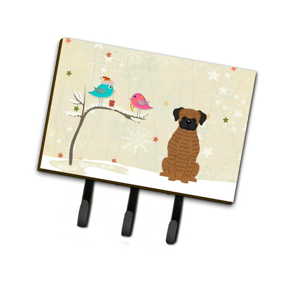 Christmas Presents between Friends Boxer - Brindle Leash or Key Holder