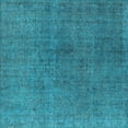 thumbnail image 1 of Ahgly Company Indoor Square Oriental Light Blue Industrial Area Rugs, 4' Square, 1 of 4