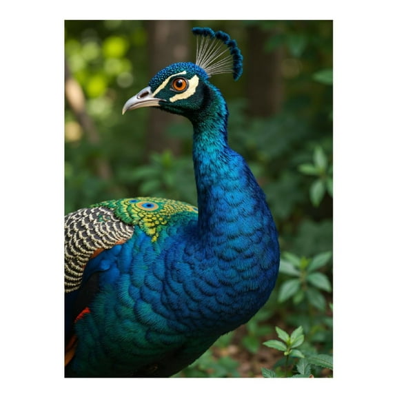 Diamond Art Kit for Adults, Majestic Blue Peacock Portrait Diamond Painting for Adults Beginners, 5D DIY Diamond Art Painting Kits, Colorful Diamond Painting Craft for Home Decor 12x16