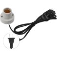 thumbnail image 1 of Veeki Reptile Ceramic Heat Lamp Holder, Reptile Heat Light Fixture Holder E27 Socket High Temperature Proof, Easy Installation, Universal Usage for Lizard Tortoise (US Plug 120V)-0516, 1 of 5