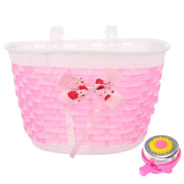 BEADCEST 2pcs Durable Tricycle Baskets For Toddlers Practical For Outdoor Cycling With Bell