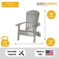 thumbnail image 5 of Amish-Made Recycled Poly Folding Adirondack Chair with Arms (Burgundy), 5 of 6