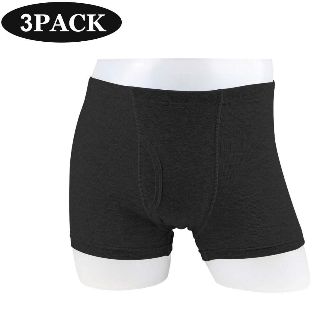 Washable Urinary Incontinence Cotton Boxer Underwear for Men with Front ...