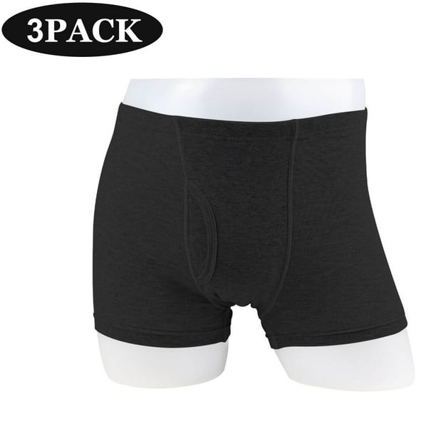 Washable Urinary Incontinence Cotton Boxer Underwear for Men with Front
