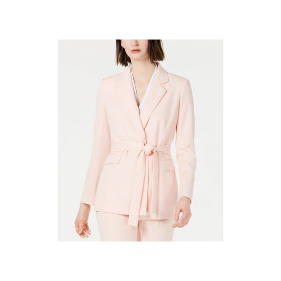 Calvin Klein Belted Blazer Pastel Rose 8