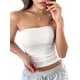 thumbnail image 2 of Tops de Tubo Sin Tirantes para Mujer, Básicos, Sin Espalda, Sin Mangas, Bandeau, Tops Cortos para Salir, Ropa de Verano 2025. S, 2 of 10