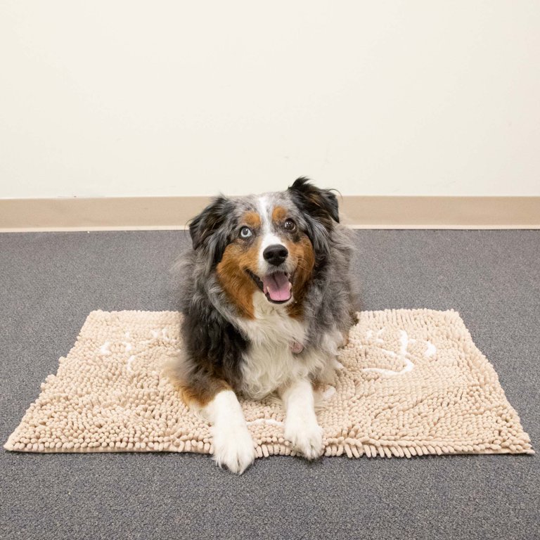 Arkwright Perro & Gato Chenille Pet Mat with Paw Print Design, Soft  Microfiber Chenille, Beige (26x35 in.) 