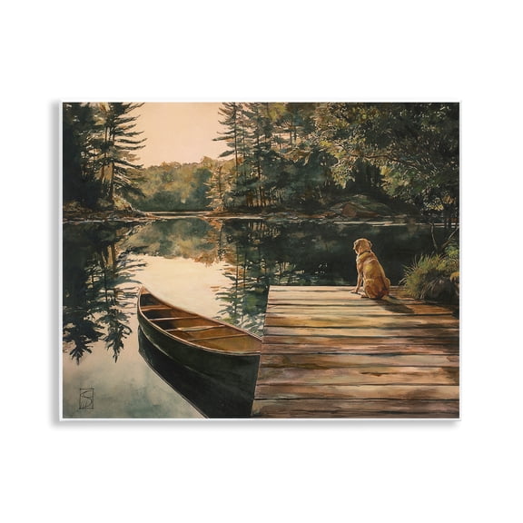 Lake Life at Sunset Wall Plaque Art, design by Sara Culpepper