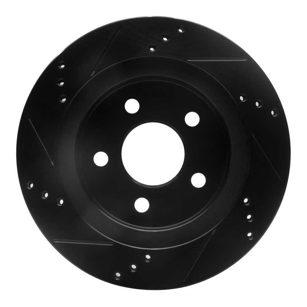 Dynamic Friction Company 633-47025R DFC Brake Rotor - Drilled And Slotted - Black