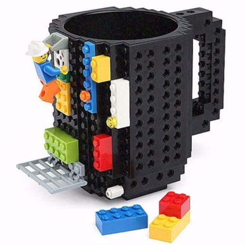 DIY Creative Brick Puzzle Mug Coffee Cup Build-on Building Block Tea Cup
