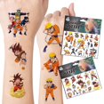 thumbnail image 1 of Anime NARUTO Dragon Ball Tattoo Stickers Cartoon Uzumaki Kakashi Uchiha Sasuke Son Goku Action Figure Kids Birthday Gift Toys zhangyuxiang LED, 1 of 2