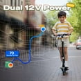 thumbnail image 3 of Zupapa Upgraded Electric Scooter with Removable Seat for Kids Ages 6-12, Ride on UL Certified Motorized Scooters, 60 Mins Ultra-long Battery Life, Up to 10MPH and 155LBS Max Load, Black, 3 of 11