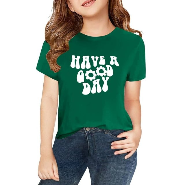 T-Shirt pour Enfants, T-Shirt Imprimé 2D, Haut pour Tout-Petits / T-Shirt Décontracté Imprimé 2D pour Enfants, T-Shirt Graphique pour Garçons et Filles Tout-Petits / Usage Quotidien, École, Sorties Décontractées, Jeu / T-Shirt à Col Rond Imprimé 2D pour Enfants 160