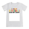 thumbnail image 2 of WOYY Little Boys Birthday T-Shirt Letter Print Short Sleeve T Shirt Loose Summer Tshirt, 2 of 4