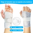 thumbnail image 5 of Muñequera Ortopedica Muñequeras de Soporte - Muñequera Tunel Carpiano Ajustable Con 2 Soportes para Aliviar el Túnel Carpiano Artritis Tendinitis Fracturas (Gris, Medium 13-20 cm, Mano Lzquierda), 5 of 5