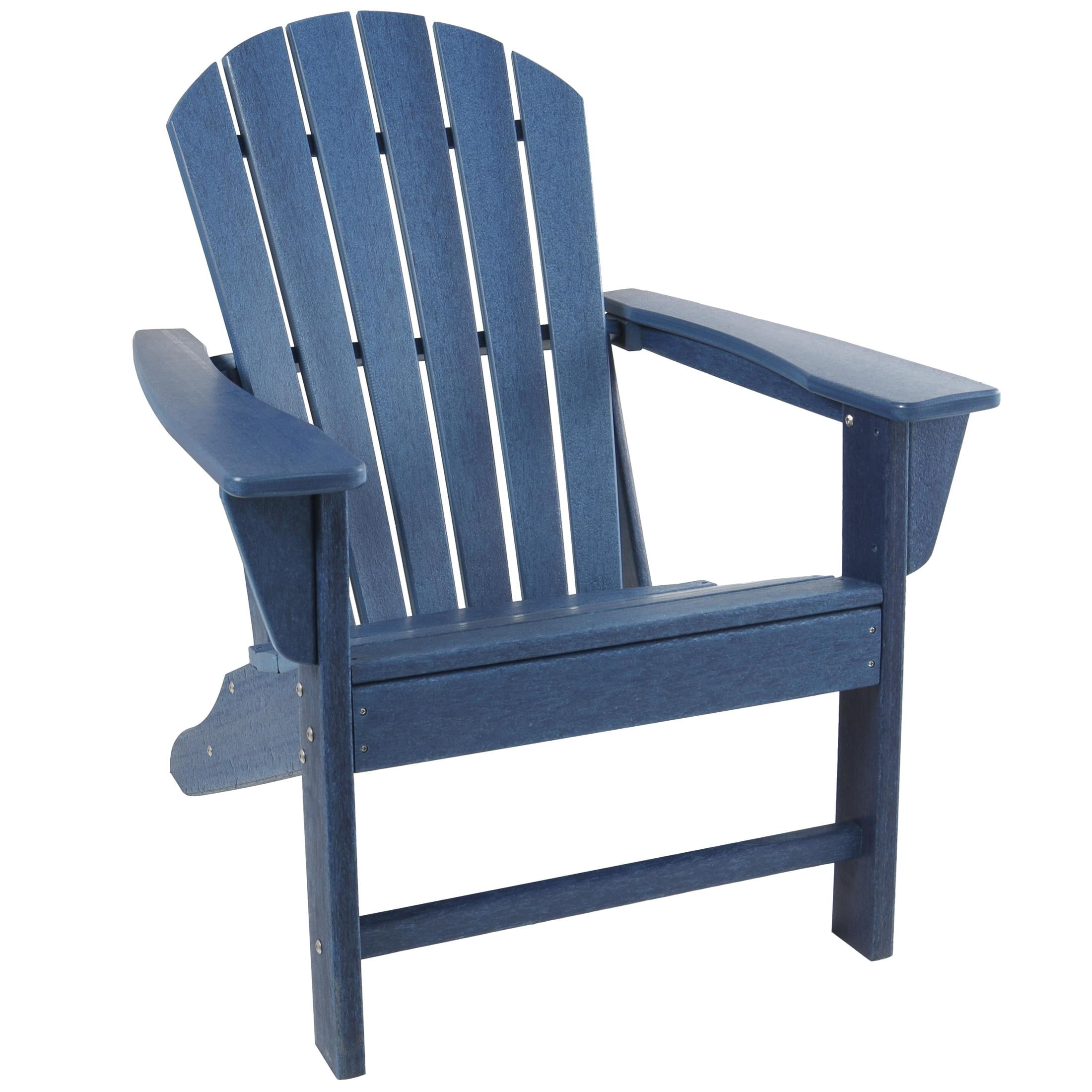 DecMode Indoor Outdoor Resin Adirondack Chair - Dark Blue