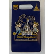 Disney Walt Disney World 50th Anniversary Mickey Minnie Castle Pin New with Card