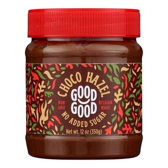 Good Good Chocolate Hazelnut Spread No Sugar Added 12 oz (Pack Of 6)
