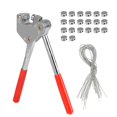 thumbnail image 1 of Juego de alicates de sellado, mango de plástico de 10 mm con sello de plomo rojo (1 alicates para cables de sellado + 20 sellos de plomo + 20 cables de sellado) (hy), 1 of 5