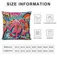 thumbnail image 5 of YINGXI Throw Pillow Cushion Case, Street Culture Wall Image, Modern Accent Double-Sided Digital Printing, Pink Red 22x22in, 5 of 5