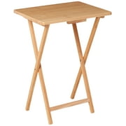Mainstays Rubberwood Folding TV Tray Table, Natural