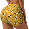 thumbnail image 2 of Sigee Cute Bee Butterfly Yelllow Print Women's High Waist Workout Shorts - Squat Proof, Tummy Control, Yoga and Gym Activewear-X-Large, 2 of 9