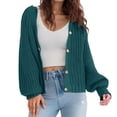 thumbnail image 2 of Cardigan Sweaters for Women 2025 Long Sleeve V-Neck Button Down Knitted Sweater Jacket Coat Womens Cardigan Sweaters, 2 of 5