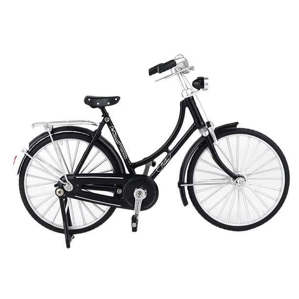 Modelo de Bicicleta para Decoración Del Hogar, Escultura de Metal, Bicicleta de Hierro Hecha a Mano Clásica, Decoración de Arte de Metal única, Adorno , Negro D D negro