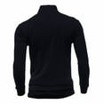 thumbnail image 4 of Chic Men Solid Color Stand Collar Long Sleeve Zip Up Casual Coat Jacket Outwear, 4 of 7