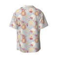 thumbnail image 4 of Goofa Butterfly Flower Printed Men's Casual Short-sleeved Shirt,Lightweight Breathable Button-down,Summer Casual men's top,Versatile Fashion shirt-, 4 of 7