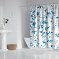 thumbnail image 3 of Floral Shower Curtain Watercolor Botanical Bathroom Decor Rustic Flower Design Fabric Bath Curtain for Tub Country Style Home Accessories with Hooks，72x84in(180*210cm), 3 of 5