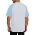 thumbnail image 3 of LPZOOGU Men's Casual Short Sleeve T-Shirts Summer Crew Neck Athletic Tees Loose Fit Graphic Striped Reflective Quick Dry Tops, 3 of 7