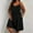 Black, variant on HOMBOM Watermelon Red Dresses for Women Slip Spring Midi Plus Size Summer Solid Crew Neck Dresses with Pockets