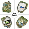 thumbnail image 5 of FORMRS Mini Backpack Purse for Women Quilted Travel Daypack Casual Shoulder Bag, Orange Floral Garden, 5 of 7