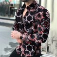 thumbnail image 1 of Camisa floral de moda 2024 para hombre, moda informal para exteriores, fiesta, solapa con botones, mangas largas, suave y cómoda, para hombre, talla grande S-6XL, 1 of 6