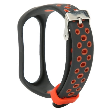 Loop Bracelet Strap, 16g Weight Smart Bracelet Band TPE Anti Slip For Mi Band 6 NFC Black+Red