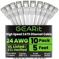 thumbnail image 1 of Cable Ethernet GearIT Cat6 1.5m RJ45 Pack x10, 1 of 5
