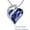 Blue crysta, variant on Love Heart Crystals Pendant Necklace January To December Silver Plated Birthstone Jewelry for Women Blue Crystal Choker Necklace