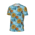 thumbnail image 6 of Wukai Sunflowers Print Men's Short-Sleeved Mesh T-Shirt,Quick-Dry Short Sleeve Workout T-Shirt-3X-Large, 6 of 8