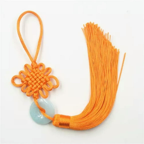 U8MO Chinese Knot Pendant Craft Gift Home Decoration Car Hangings-12# Orange