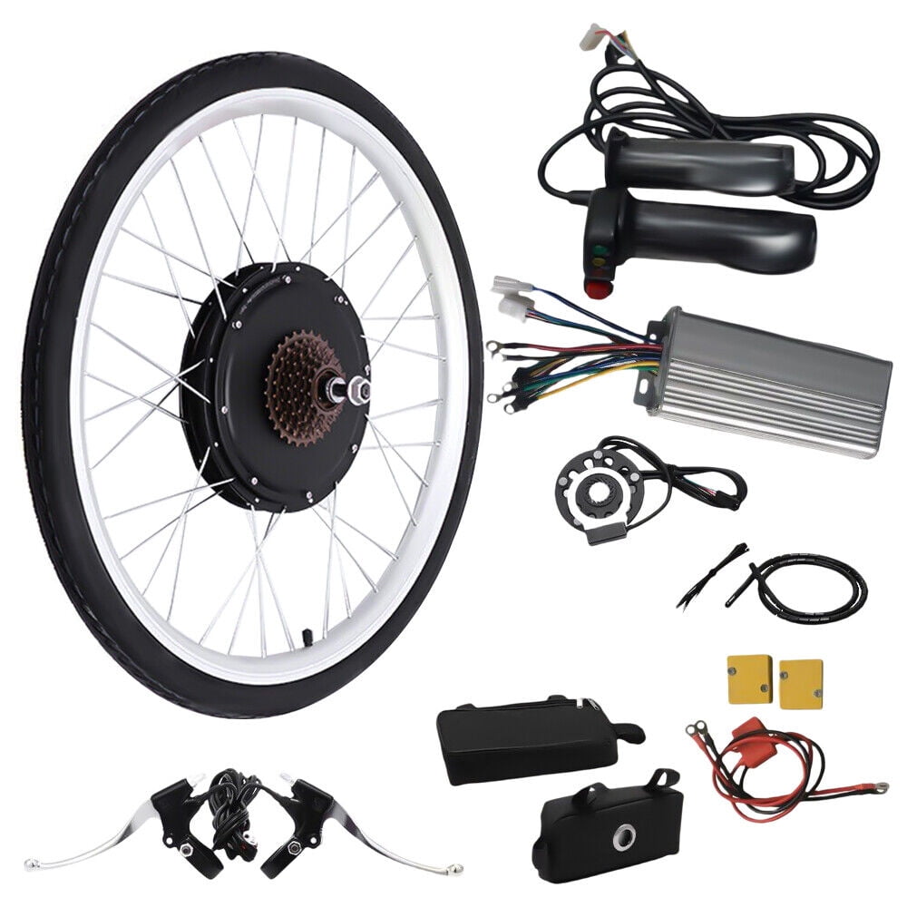 programma hulp in de huishouding zege Oukaning 26 " Electric Bicycle Conversion Kit Ebike Rear Wheel 48V 1000W  Hub Motor - Walmart.com