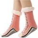 thumbnail image 1 of Calcetines divertidos con estampado gráfico para mujer, antideslizantes, cómodos, gruesos y peludos, cálidos, para invierno y Navidad (rosa) M, 1 of 5