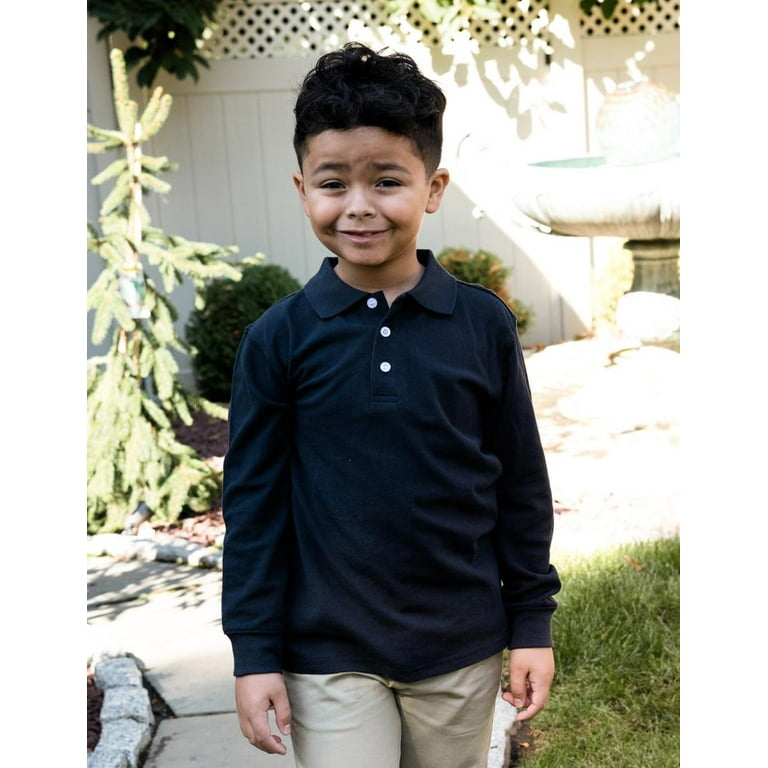Boys long sleeve polo 2025