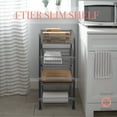 thumbnail image 2 of Kitchen Details Slim 4-Shelf Plastic Freestanding Shelves, Smoke Gray, 2 of 8
