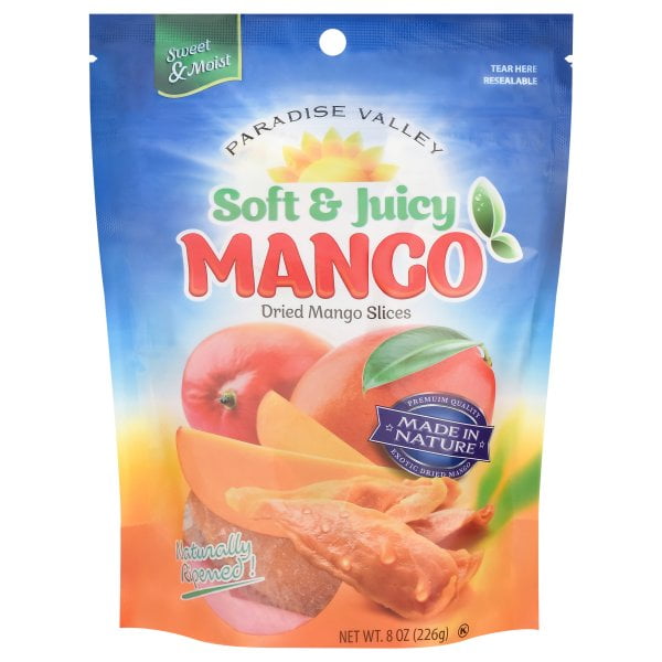 Paradise Valley Unsweetened Dried Mango Slices GlutenFree Fruit Snack
